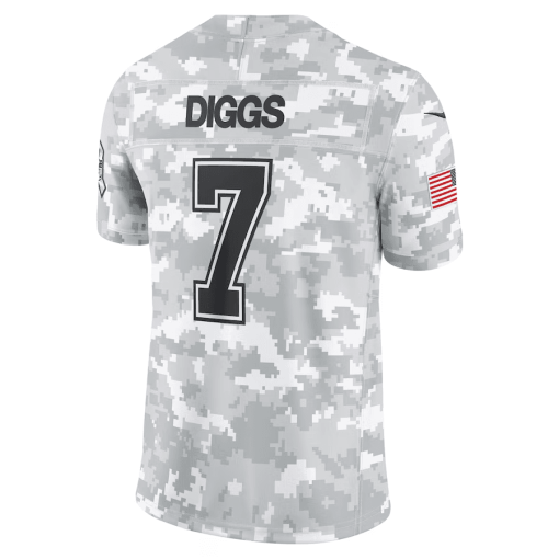 Trevon Diggs Dallas Cowboys Nike 2024 Salute to Service Limited Jersey – Arctic Camo - Image 3