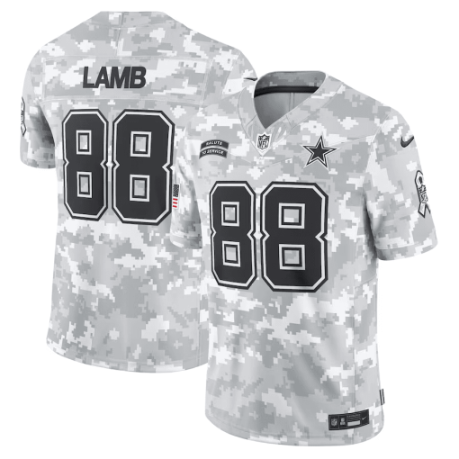 CeeDee Lamb Dallas Cowboys Nike 2024 Salute to Service Limited Jersey – Arctic Camo - Image 2