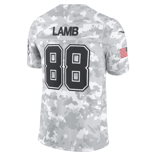CeeDee Lamb Dallas Cowboys Nike 2024 Salute to Service Limited Jersey – Arctic Camo - Image 3