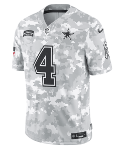 Dak Prescott Dallas Cowboys Nike 2024 Salute to Service Limited Jersey – Arctic Camo