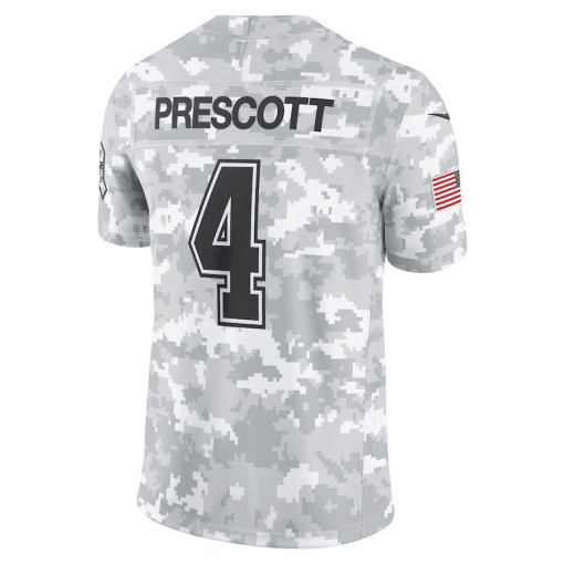 Dak Prescott Dallas Cowboys Nike 2024 Salute to Service Limited Jersey – Arctic Camo - Image 3