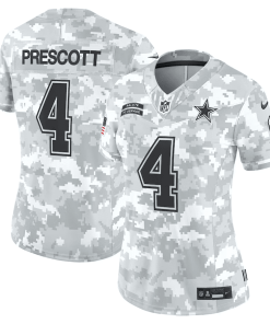 Alternative view of Dak Prescott Dallas Cowboys Nike Women’s 2024 Salute to Service Limited Jersey – Arctic Camo