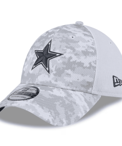 Dallas Cowboys New Era 2024 Salute To Service Digital Camo 39THIRTY Flex Hat – White