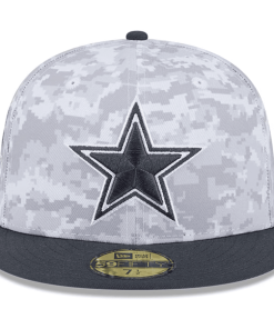 Alternative view of Dallas Cowboys New Era 2024 Salute To Service 59FIFTY Fitted Hat – Arctic Camo/Graphite