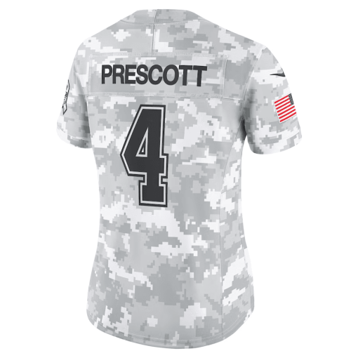 Dak Prescott Dallas Cowboys Nike Women’s 2024 Salute to Service Limited Jersey – Arctic Camo - Image 3