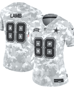 Alternative view of CeeDee Lamb Dallas Cowboys Nike Women’s 2024 Salute to Service Limited Jersey – Arctic Camo