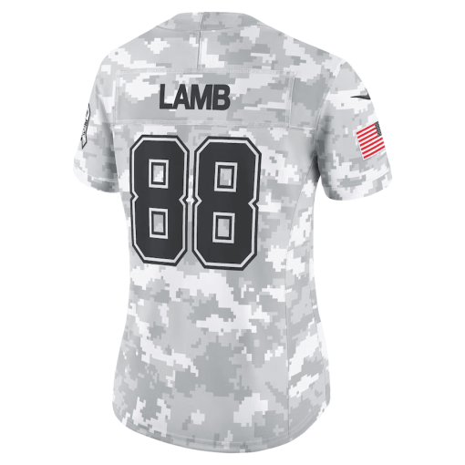 CeeDee Lamb Dallas Cowboys Nike Women’s 2024 Salute to Service Limited Jersey – Arctic Camo - Image 3