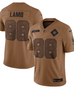 Men’s Nike CeeDee Lamb Brown Dallas Cowboys 2023 Salute To Service Limited Jersey