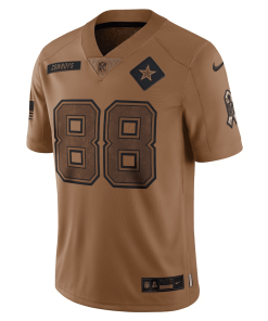 Alternative view of Men’s Nike CeeDee Lamb Brown Dallas Cowboys 2023 Salute To Service Limited Jersey