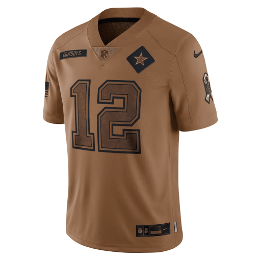 Men’s Nike Roger Staubach Brown Dallas Cowboys 2023 Salute To Service Retired Player Limited Jersey - Image 2