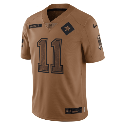 Men’s Nike Micah Parsons Brown Dallas Cowboys 2023 Salute To Service Limited Jersey - Image 2