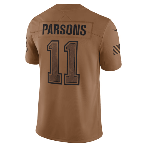 Men’s Nike Micah Parsons Brown Dallas Cowboys 2023 Salute To Service Limited Jersey - Image 3