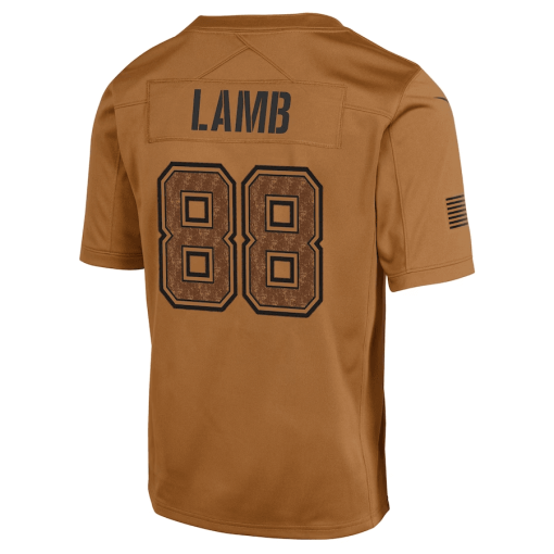 Youth Nike CeeDee Lamb Brown Dallas Cowboys 2023 Salute To Service Limited Jersey - Image 3