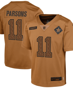 Youth Nike Micah Parsons Brown Dallas Cowboys 2023 Salute To Service Limited Jersey