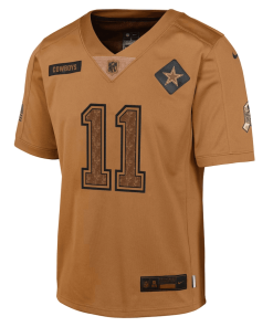 Alternative view of Youth Nike Micah Parsons Brown Dallas Cowboys 2023 Salute To Service Limited Jersey