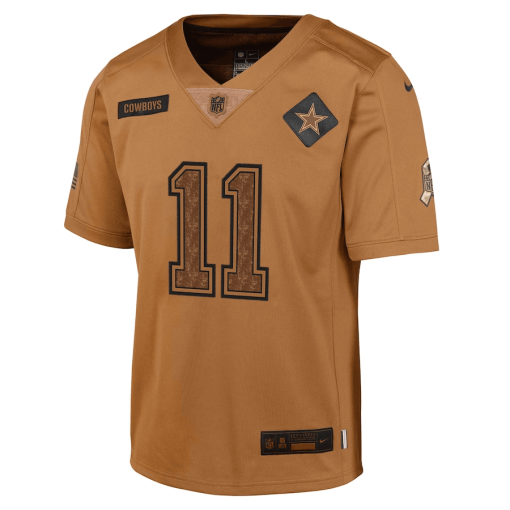 Youth Nike Micah Parsons Brown Dallas Cowboys 2023 Salute To Service Limited Jersey - Image 2