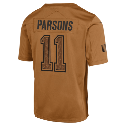 Youth Nike Micah Parsons Brown Dallas Cowboys 2023 Salute To Service Limited Jersey - Image 3