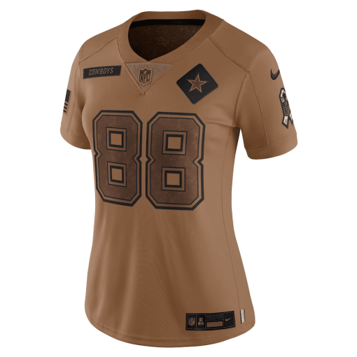 Women’s Nike CeeDee Lamb Brown Dallas Cowboys 2023 Salute To Service Limited Jersey - Image 2