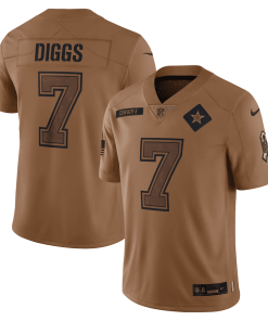 Men’s Nike Trevon Diggs Brown Dallas Cowboys 2023 Salute To Service Limited Jersey
