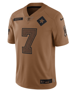 Alternative view of Men’s Nike Trevon Diggs Brown Dallas Cowboys 2023 Salute To Service Limited Jersey