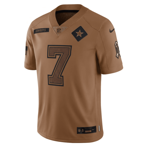 Men’s Nike Trevon Diggs Brown Dallas Cowboys 2023 Salute To Service Limited Jersey - Image 2