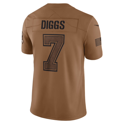 Men’s Nike Trevon Diggs Brown Dallas Cowboys 2023 Salute To Service Limited Jersey - Image 3