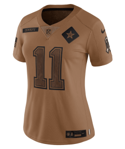 Alternative view of Women’s Nike Micah Parsons Brown Dallas Cowboys 2023 Salute To Service Limited Jersey