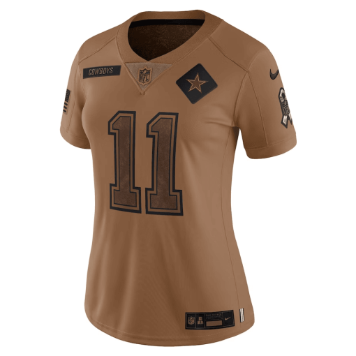 Women’s Nike Micah Parsons Brown Dallas Cowboys 2023 Salute To Service Limited Jersey - Image 2