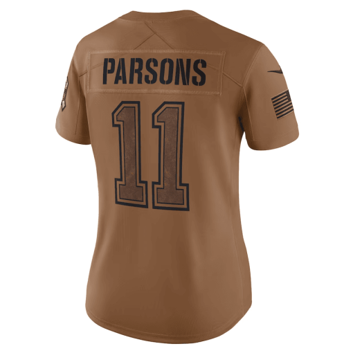Women’s Nike Micah Parsons Brown Dallas Cowboys 2023 Salute To Service Limited Jersey - Image 3