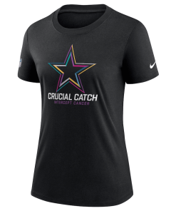 Women’s Nike Black Dallas Cowboys 2024 NFL Crucial Catch Tri-Blend T-Shirt