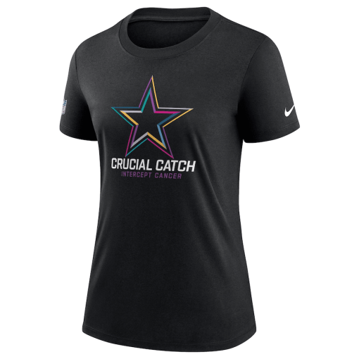 Women’s Nike Black Dallas Cowboys 2024 NFL Crucial Catch Tri-Blend T-Shirt