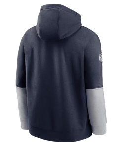 Alternative view of Men’s Nike Navy Dallas Cowboys 2024 Sideline Club Pullover Hoodie