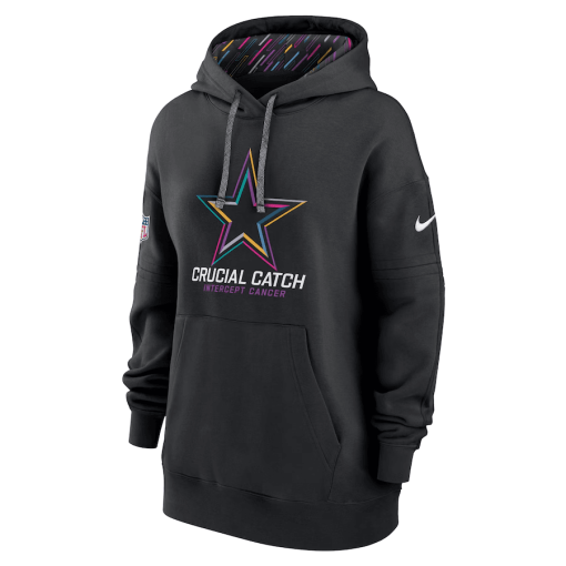 Women’s Nike Black Dallas Cowboys 2024 NFL Crucial Catch Club Pullover Hoodie