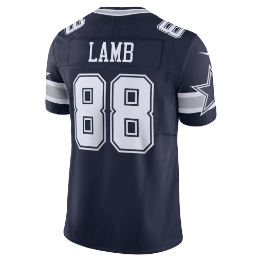 Men’s Nike CeeDee Lamb Navy Dallas Cowboys Vapor F.U.S.E. Limited Jersey - Image 3