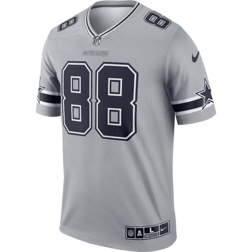 Men’s Nike CeeDee Lamb Gray Dallas Cowboys Inverted Legend Jersey - Image 2