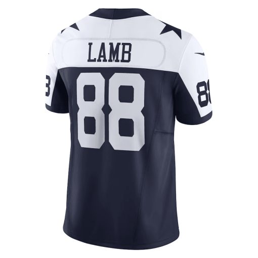 Men’s Nike CeeDee Lamb Navy Dallas Cowboys Vapor F.U.S.E. Limited Jersey - Image 3