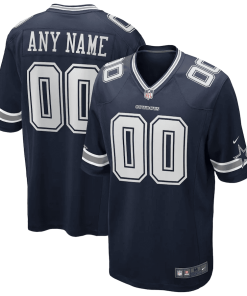 Men’s Nike Navy Dallas Cowboys Custom Game Jersey