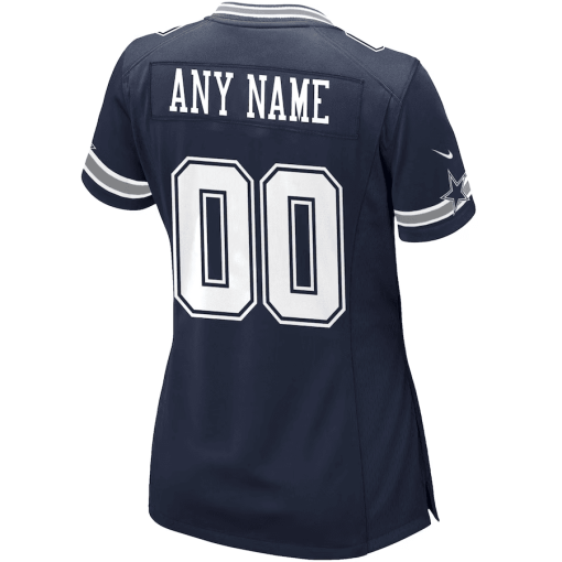 Women’s Nike Navy Dallas Cowboys Custom Game Jersey - Image 3