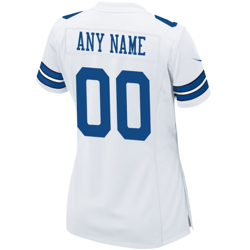 Women’s Nike White Dallas Cowboys Custom Game Jersey - Image 3