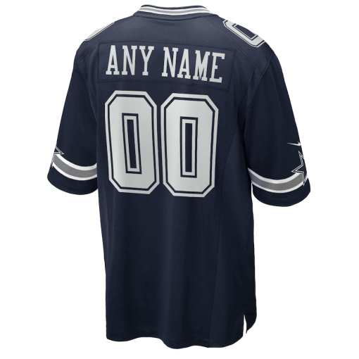 Men’s Nike Navy Dallas Cowboys Custom Game Jersey - Image 3