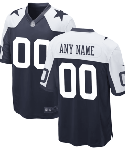 Men’s Nike Navy Dallas Cowboys Alternate Custom Game Jersey