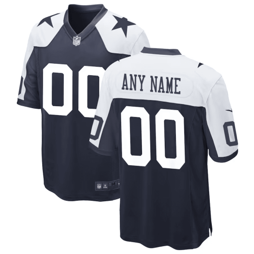 Men’s Nike Navy Dallas Cowboys Alternate Custom Game Jersey