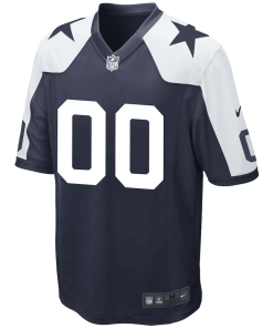 Alternative view of Men’s Nike Navy Dallas Cowboys Alternate Custom Game Jersey