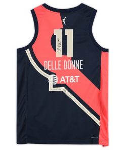 Alternative view of Elena Delle Donne Washington Mystics Autographed Fanatics Authentic Navy Nike 2021 Rebel Edition Victory Player Jersey