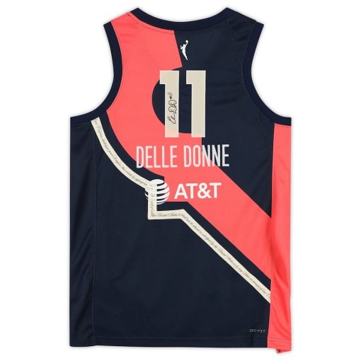 Elena Delle Donne Washington Mystics Autographed Fanatics Authentic Navy Nike 2021 Rebel Edition Victory Player Jersey - Image 2