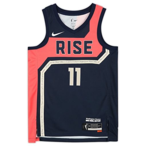 Elena Delle Donne Washington Mystics Autographed Fanatics Authentic Navy Nike 2021 Rebel Edition Victory Player Jersey - Image 3