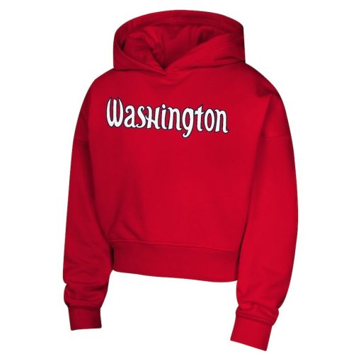 Washington Mystics Girls Youth Top Closer Fashion Pullover Hoodie – Red - Image 2