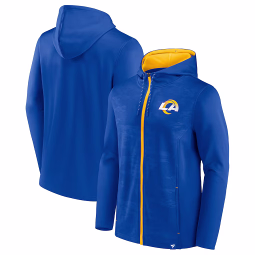 Los Angeles Rams Fanatics Ball Carrier Full-Zip Hoodie – Royal/Gold