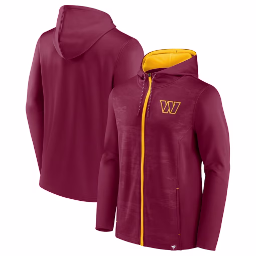 Washington Commanders Fanatics Ball Carrier Full-Zip Hoodie – Burgundy/Gold