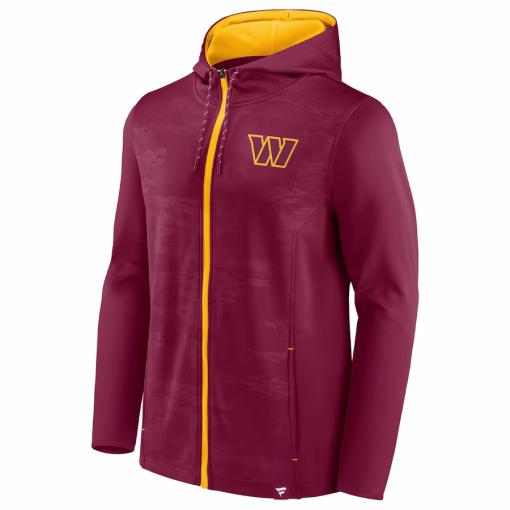 Washington Commanders Fanatics Ball Carrier Full-Zip Hoodie – Burgundy/Gold - Image 2